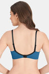 Amante Smooth Dreams Padded Non Wired Full Coverage T-Shirt Bra - Mykonos Blue — thumbnail 2